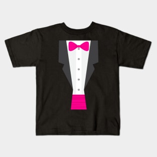 pink tux tuxedo Kids T-Shirt